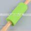 CY133 new wood handle colorful silicone rubber rolling pins