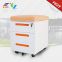3 section slide way, Filing steel mobile cabinet with 3 drawers, fold key, Size:490x380x500mm, environmal powder coating