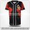 2016 customized printing baseball t-shirt sublimation baseball jersey