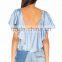 new design ruffle tops for women satin designer blouse patterns