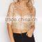 Fashion Women Clothes Mesh Lace Cropped Tops Summer Sexy Lady Tops