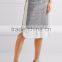 Wholesale Women Apparel Laser-cut Checked Jacquard and Cotton-poplin Midi Skirt(DQE0398SK)