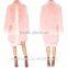 2016 best selling winter women pink sexy fox fur coat OEM service
