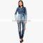 latest new design two tone fitness with zip long jacket for women