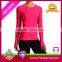 Wholesale fitness clothing combination color women't long sleeve t shirt for gym wear