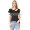 Short sleeve wholesale cotton t shirt plain women simple clothing