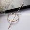 Girls Gold Plated Iron Based Alloy Wedding Hairpins Circle Ring