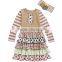 top quality lamp floral ruffle polka dot little gril boutique dress