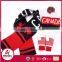 fashion custom new design acrylic winter gloves double layers scarf hat