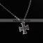 Men's Stainless Steel Black Cross Pendant Necklace Punk Biker