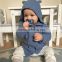 B22269A Baby knit cardigan sweater Europe Baby Hooded knit Cardigan