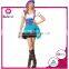 Attractive design blue princess costume with flower beautiful princess costume for kids simple design dress