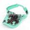 Rhinestone Fleur De Lis Visor Black Pink Khaki Tan Mint Green Blue White Cotton Fashion Girl Sun Visor