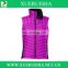 purple autumn sleeveless jacket for woman with goose down
