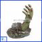Novelty Halloween style decorative resin bloody zombie hand holding a bottle wine rack