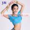 Hot sale ice silk charming women short sleeve belly dance practice costume top S-3022#