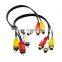 3RCA Male Jack to 6 RCA Female Splitter Audio Video AV TV DVD Adapter Cable