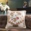 embroidery design sofa jute leather cushion covers