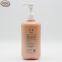 Free Sample 500ml Orange Flat Plastic Cosmetic Body Wash  Bottle With Lotion  Pump