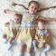 2019 Summer cotton yellow Infant Baby Girls Dress fly Sleeve Bowknot Floral A-Line Knee-Length Dress Ruffled Party Dress