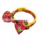 Cute print pattern dog collar with bowknot  dog collar and bow tie