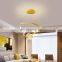 luxury Light dining room lamp new creative personality round table lamp led ring chandelier