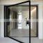 Aluminum frameless double tempered glass sliding folding doors