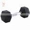 Hot Sell Hex Rubber Coated Electroplated Weight Plate Dumbbell Set