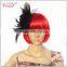 wedding bridal black feather headdress flowers headband