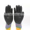 High Performance Endurance Micro Foam Nitrile Grip Gloves Frosted Nitrile Coating Black Protective Gloves