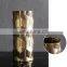 Nordic Golden 3D Grid Cylindrical  Modern Ceramic Decor Luxury Table Flower Vase for Home Home