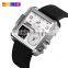 Skmei 1584 luxury watches leather band black color for men wrist watches large dial