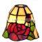 tiffany table lamp decorative stained glass red rose night light mini led lights