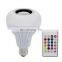 Hot-Selling Smart E27 12W RGB LED Lamp Music Bulb Light with Remote Control LED RGB Bulbs