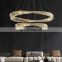 Crystal chandelier living room lamp modern minimalist household light luxury style ring dining room bedroom ring living room cha
