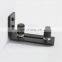 Black Adjustable Bottom Floor Stay Roller Guide For Sliding Barn Door Hardware