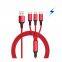 multi data line 3 in 1 usb cable fast charging charger