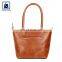 Nickle Fittings with Matching Stitching and Polyester Lining Material Fashion Style Women Genuine Leather Shopper Bag