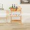 3 Tires Kitchen Furniture Bamboo Kitchen Food Cart Serving Cart