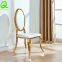 gold stainless steel dining modern wedding chair