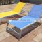 Fashionable Great Waterproof general use rattan Sun Lounger with aluminium frame
