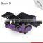Small Professional Elegant Design Purple Portable Cosmetic makeup display Case beauty train box
