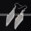 Silver Plated Piercing Rhinestone Prismatic Earring with Hook