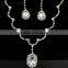 Custom wedding favor crystal sapphire necklace earring set