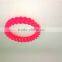 Simple Style Solid Color Silicon Wristhand Buckle Shaped Rubber Chain Bracelet