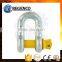 US Type Screw Pin 10mm Load Rated 1,000kg chain D Shackle