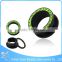 TP01066 factory wholesaler green crystal earring plug and tunnel piercing jewelry