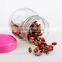 Soaraway round glass container with lid and screwed top,small glass bottles