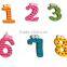 Non-toxic early learning wooden toys number game funny colorful magnetic number for kids