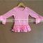 wholesale cheap long sleeve baby ruffle shirt ,girls ruffle shirt baby double ruffle shirt